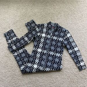Perfect Moment Nordic Merino Wool Jumpsuit Ski Suit Sweater Large Grey Black